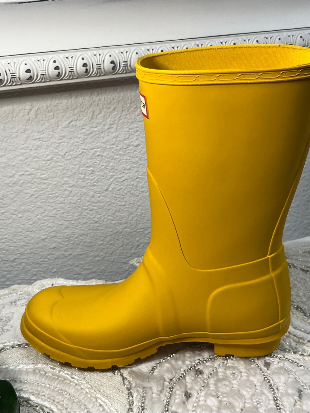EUC Hunter Original Short Back Adjustable Rain Boots Yellow Women’s Size 7 - Picture 10 of 15